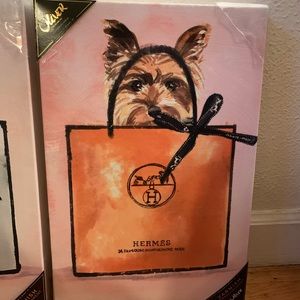 Oliver Gal x Hermès puppy poster